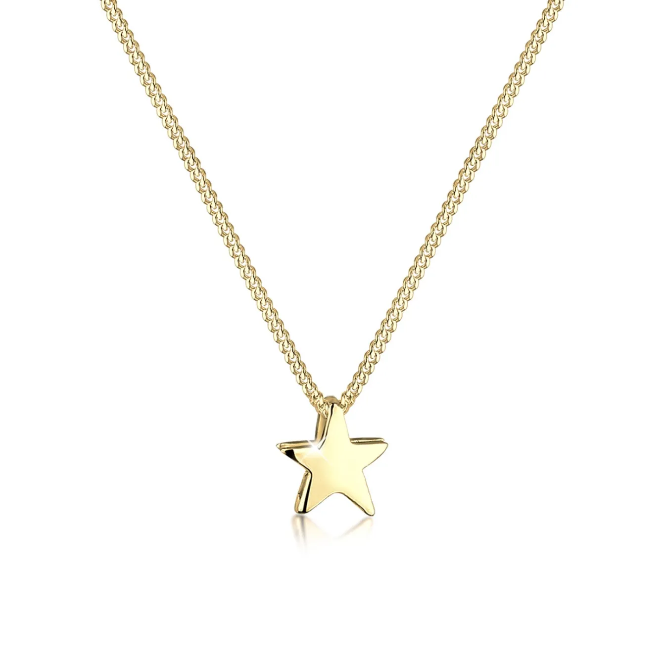 Elli "Halskette Stern Astro< Silber|Roségold