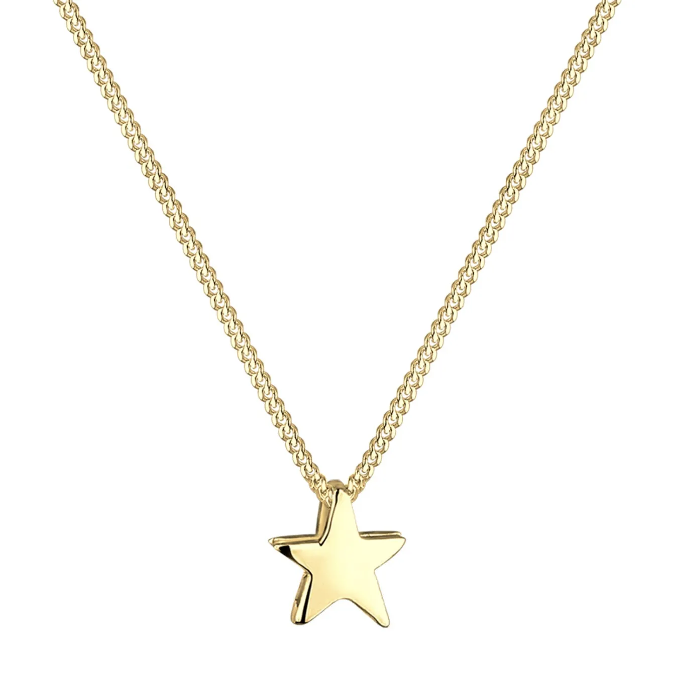 Elli "Halskette Stern Astro< Silber|Roségold