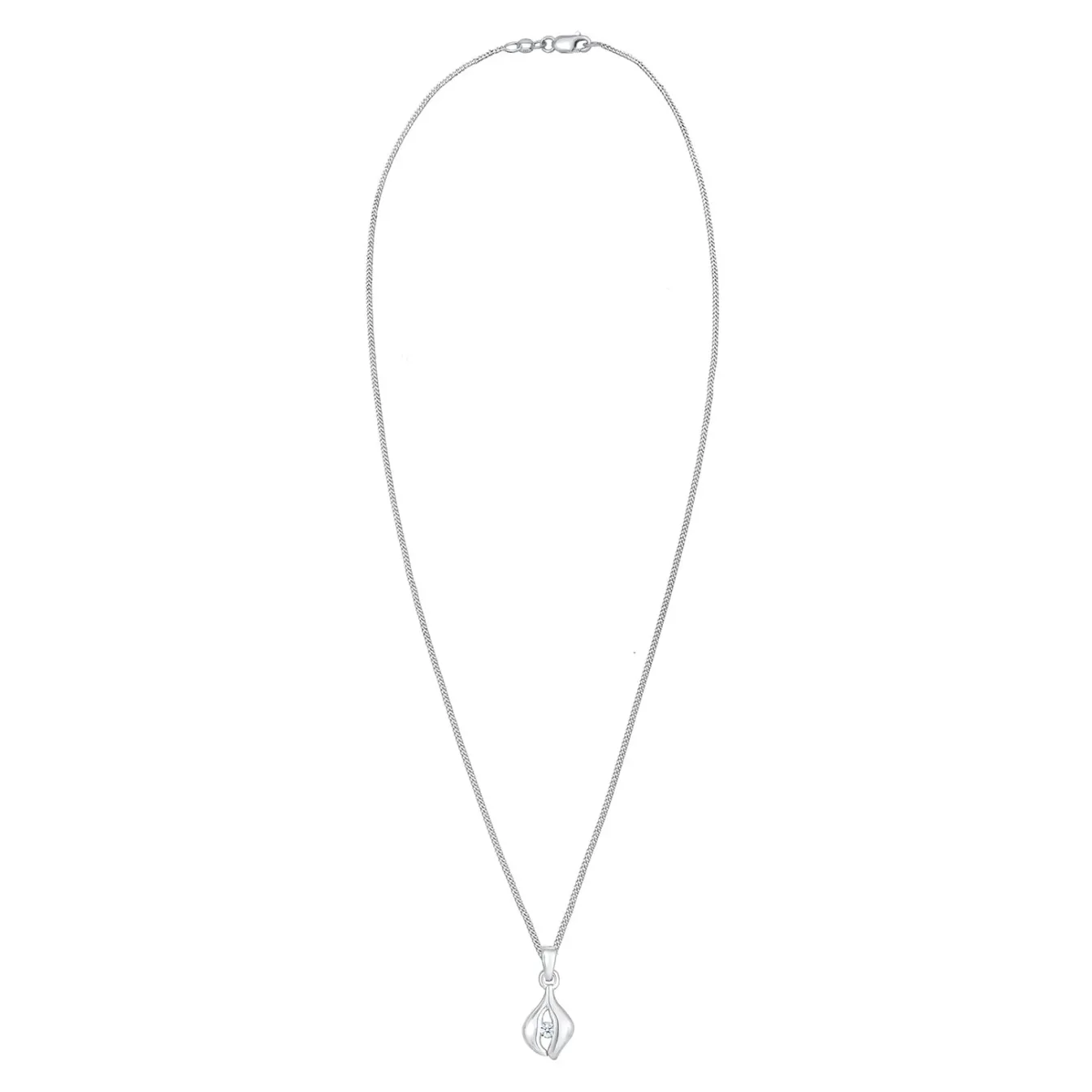 Elli "Halskette Tropfen | Diamant ( Weiß, 0,03 ct )< Halsketten|Vergoldet