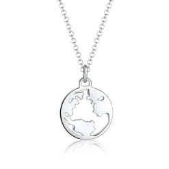 Elli "Halskette Weltkugel Anhänger< Roségold|Symbol-schmuck