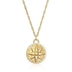 Elli "Halskette Windrose< Silber|Symbol-schmuck