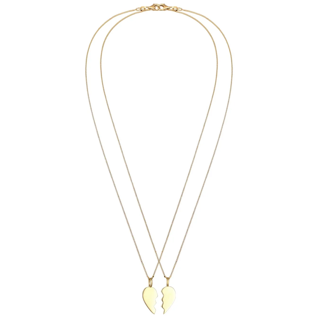 Elli "Halsketten-Set Herz< Vergoldet|Symbol-schmuck