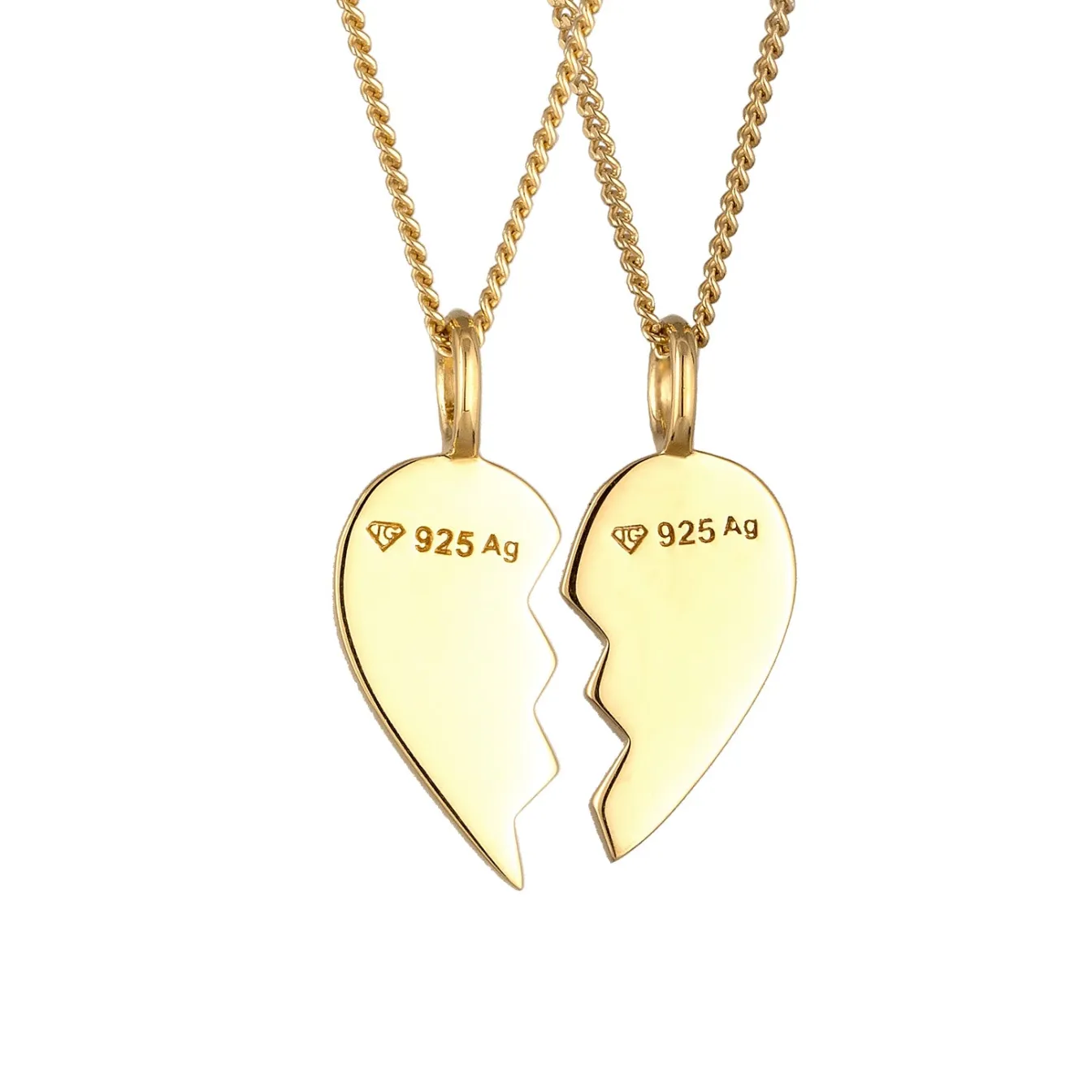 Elli "Halsketten-Set Herz< Vergoldet|Symbol-schmuck