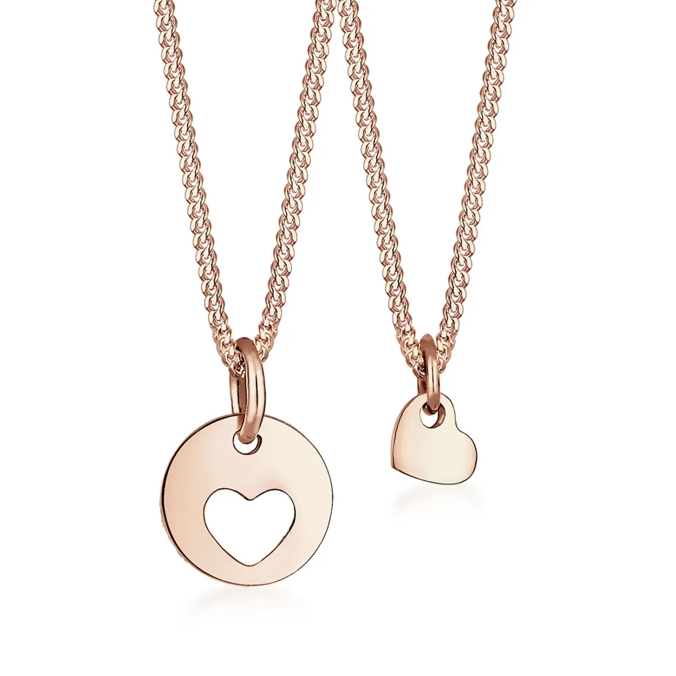 Elli "Halskettenset Herz Mutter Kind< Roségold|Symbol-schmuck