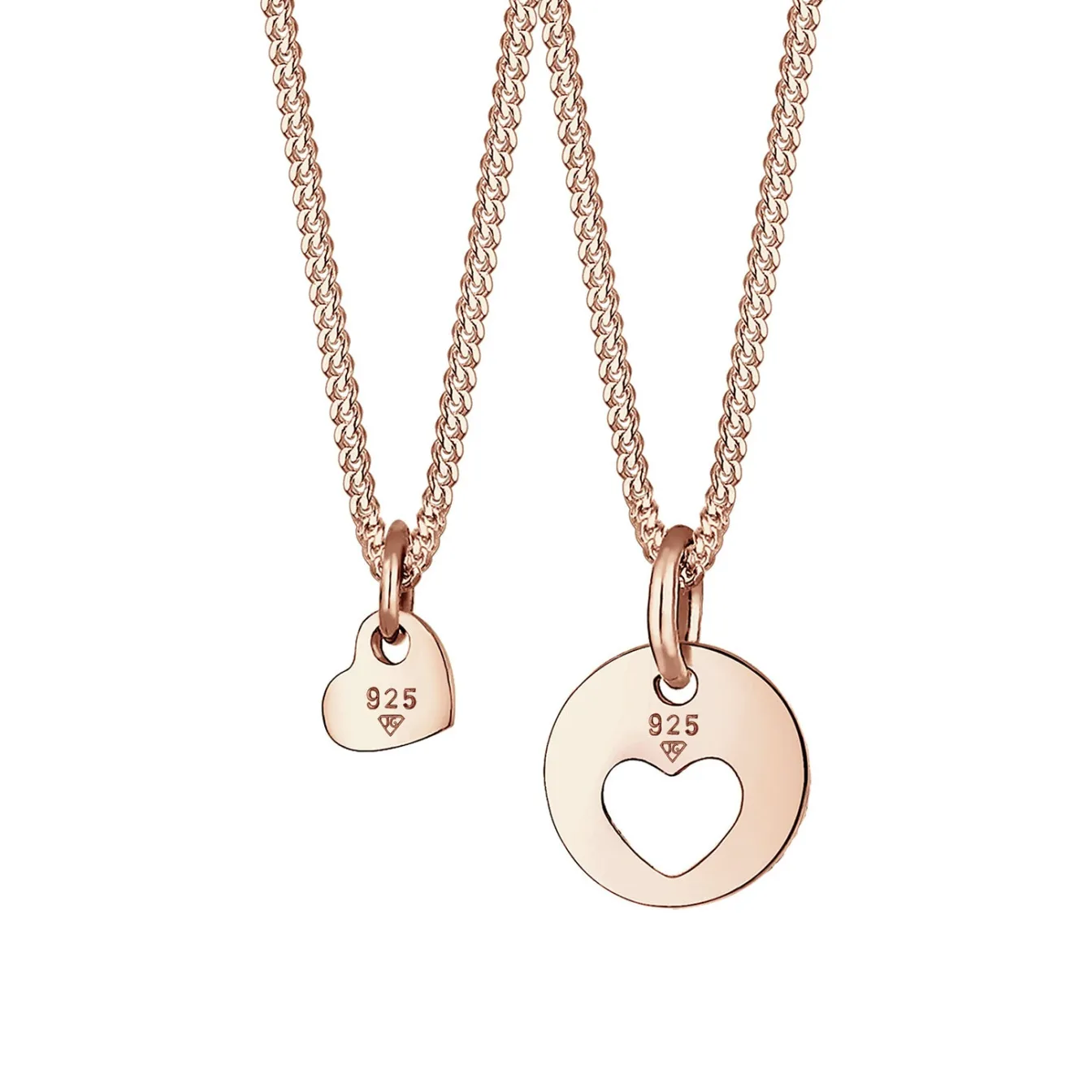 Elli "Halskettenset Herz Mutter Kind< Roségold|Symbol-schmuck