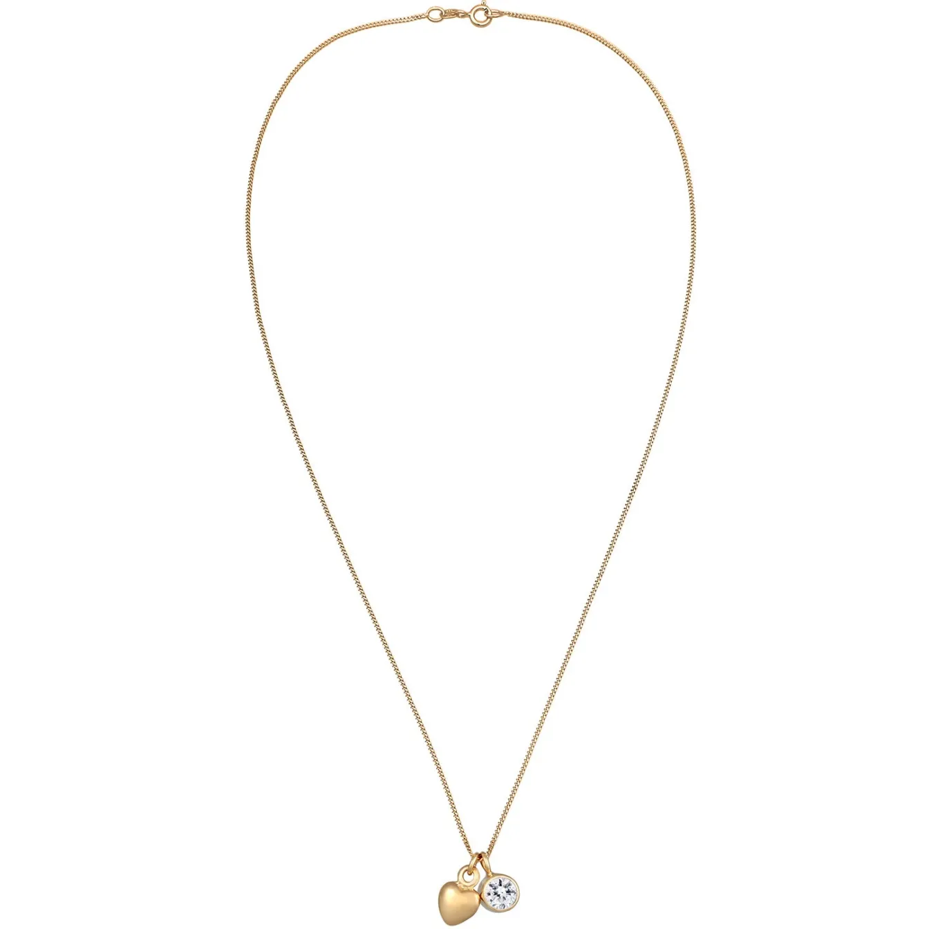 Elli "Halsketter Solitär Herz | Kristall (Weiß)< Symbol-schmuck|Herz-schmuck