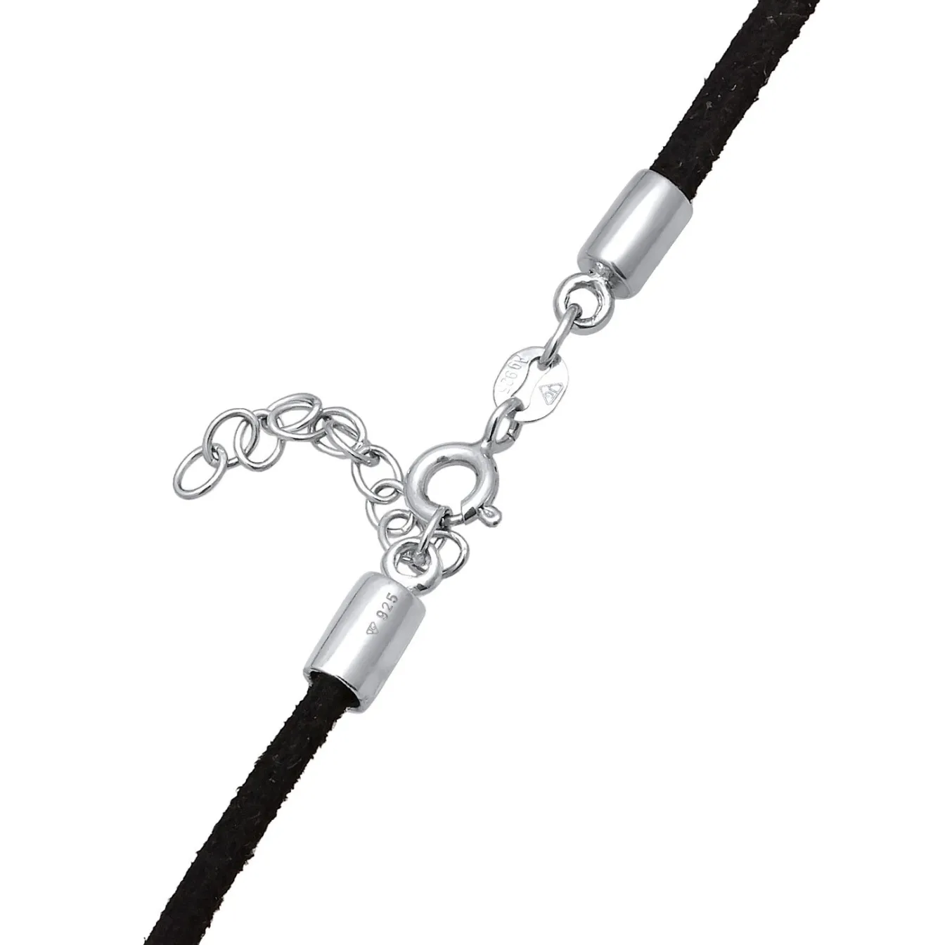 Elli "Herz-Choker Velour Optik | Synt. Leder (schwarz)< Vergoldet|Symbol-schmuck