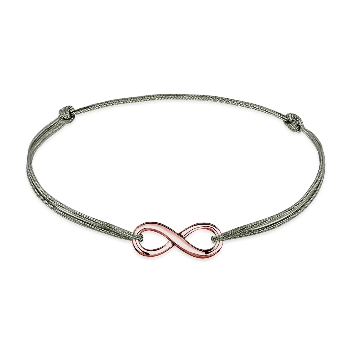 Elli "Infinity Unendlichkeit Nylon Bändchen 925er Silber< Vergoldet|Roségold