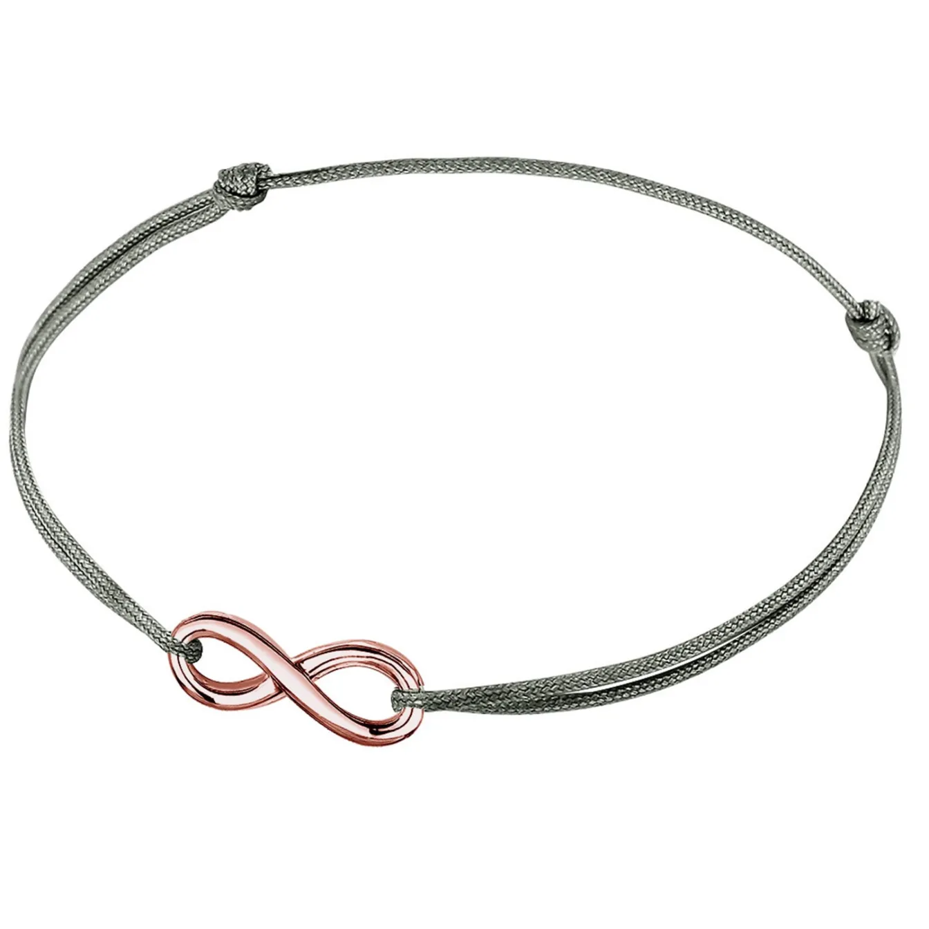 Elli "Infinity Unendlichkeit Nylon Bändchen 925er Silber< Vergoldet|Roségold