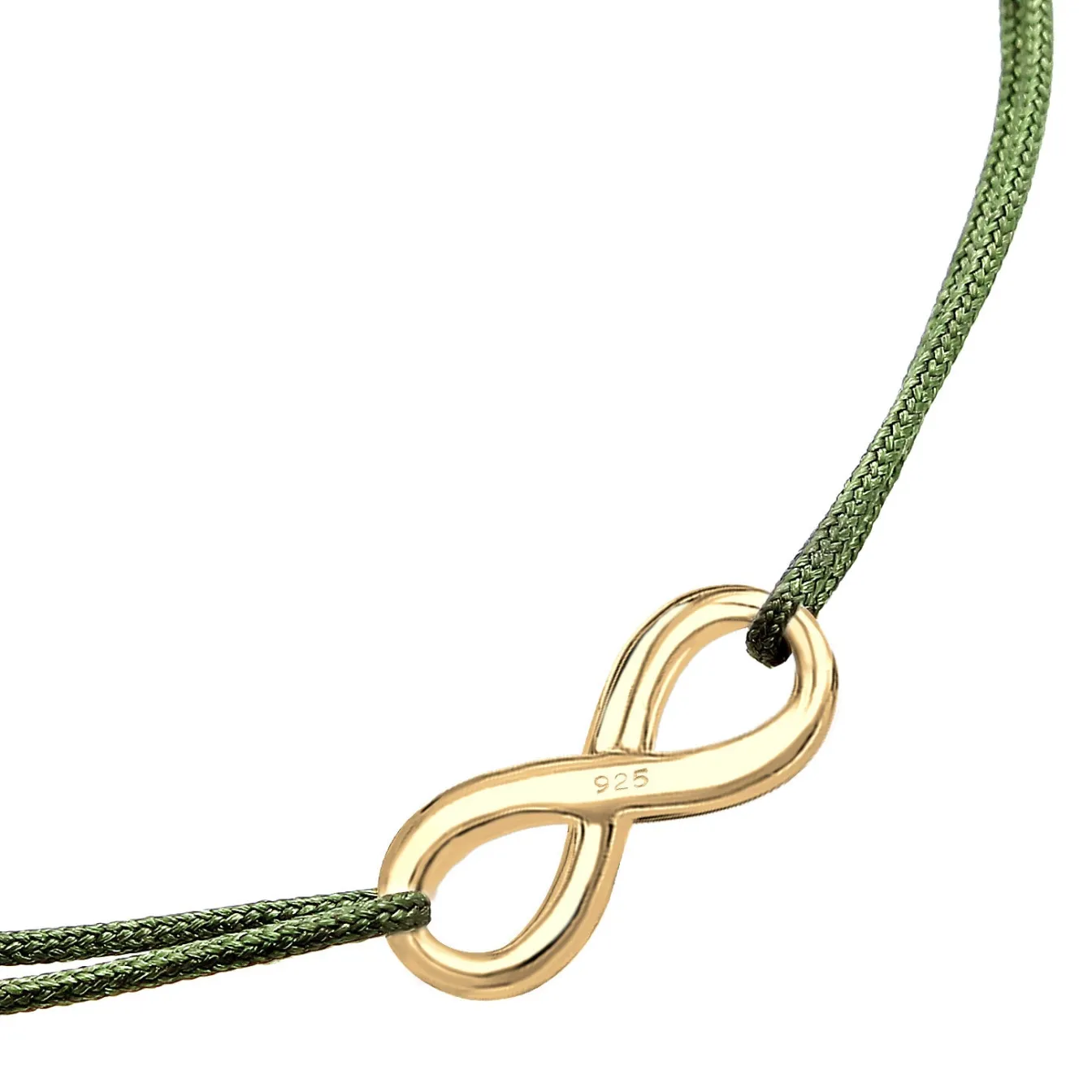Elli "Infinity Unendlichkeit Nylon Bändchen 925er Silber< Vergoldet|Roségold