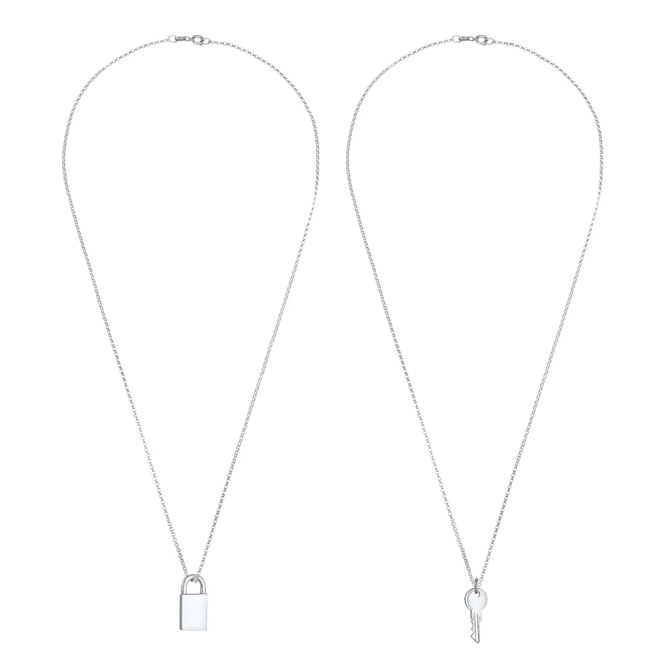 Elli "Ketten-Set Schloss & Schlüssel< Symbol-schmuck|Herz-schmuck
