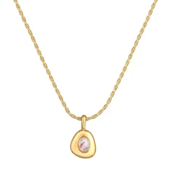 Elli "Kordel-Halskette | Quarz (Rosa)< Halsketten|Edelsteine