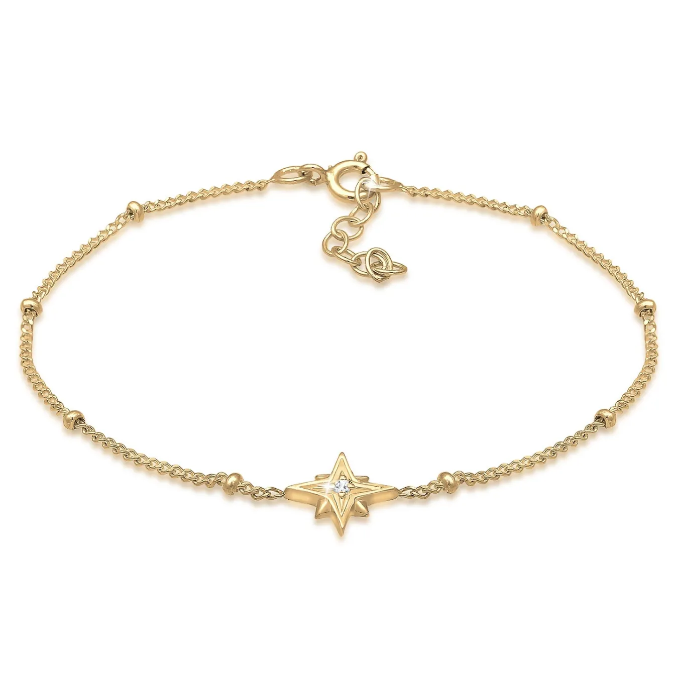 Elli "Kugel-Armband Astro | Topas ( Weiß )< Armbänder|Vergoldet