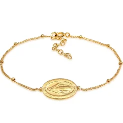 Elli "Kugel-Armband Marienbild< Silber|Symbol-schmuck