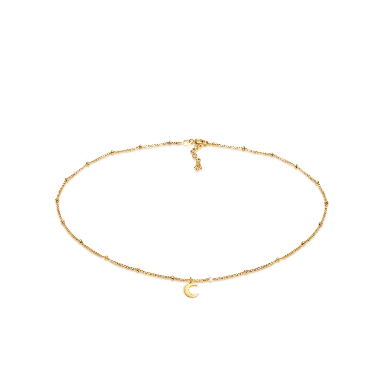 Elli "Kugel-Choker Halbmond< Roségold|Symbol-schmuck