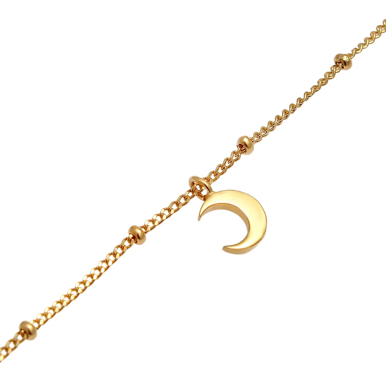 Elli "Kugel-Choker Halbmond< Roségold|Symbol-schmuck
