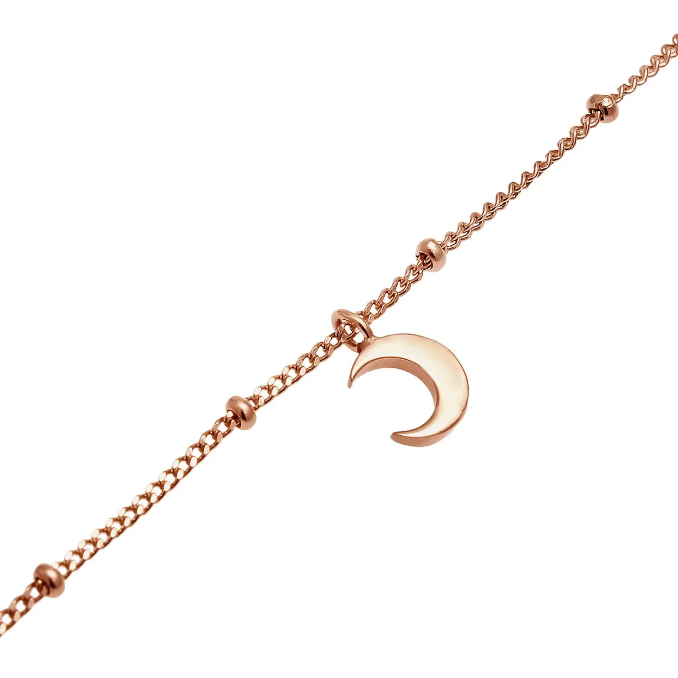 Elli "Kugel-Choker Halbmond< Roségold|Symbol-schmuck
