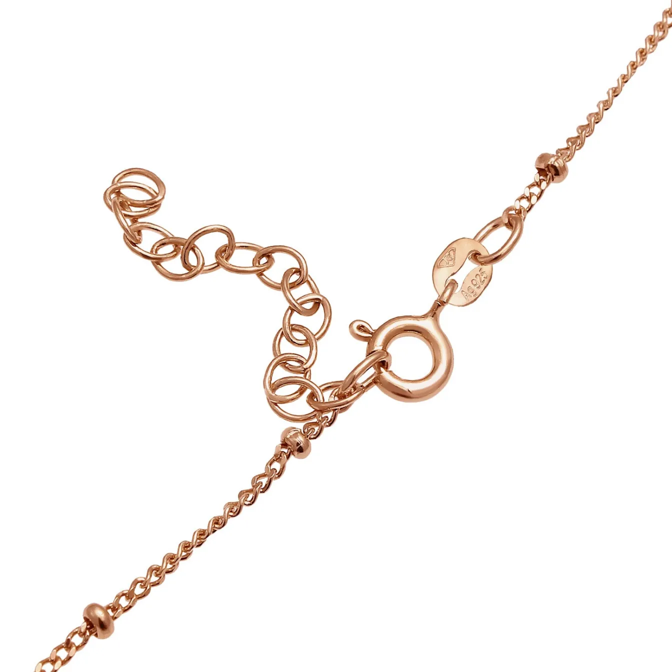 Elli "Kugel-Choker Halbmond< Roségold|Symbol-schmuck