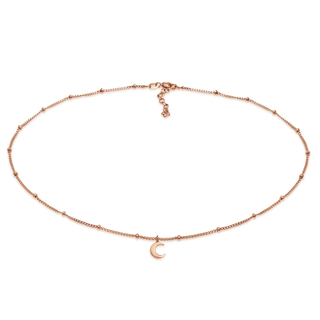 Elli "Kugel-Choker Halbmond< Roségold|Symbol-schmuck