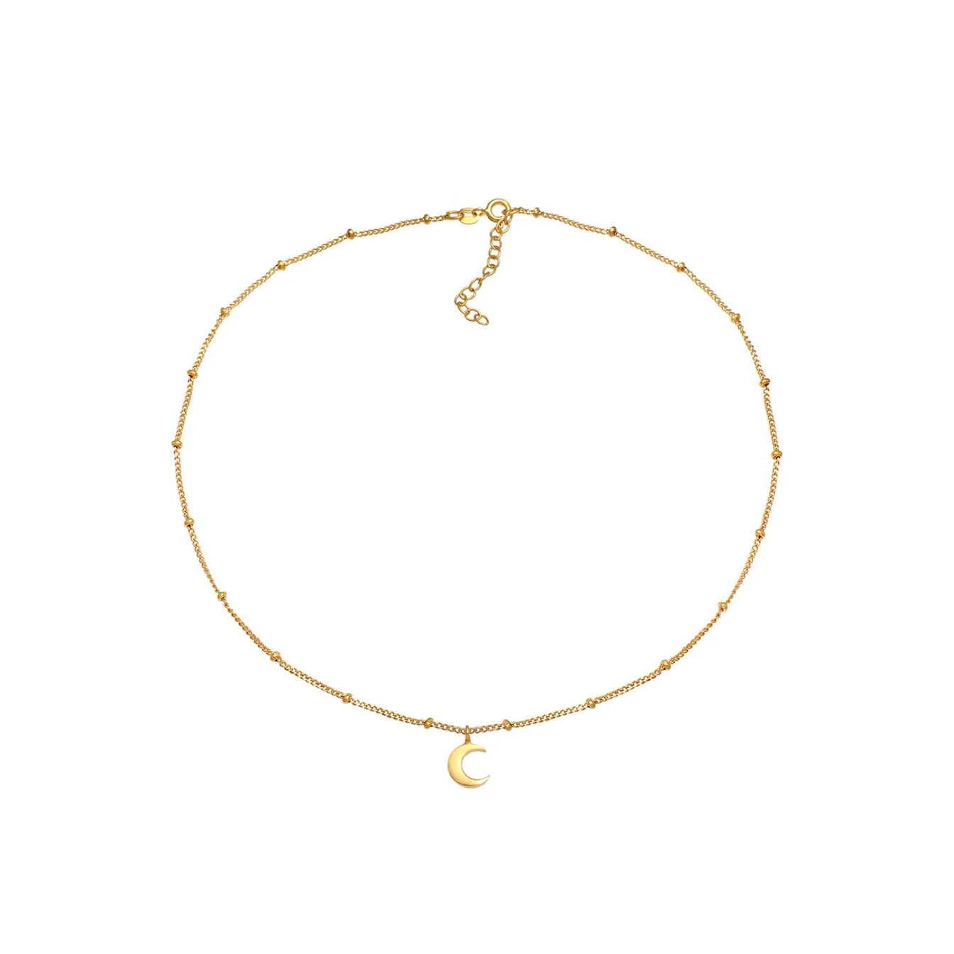 Elli "Kugel-Choker Halbmond< Roségold|Symbol-schmuck