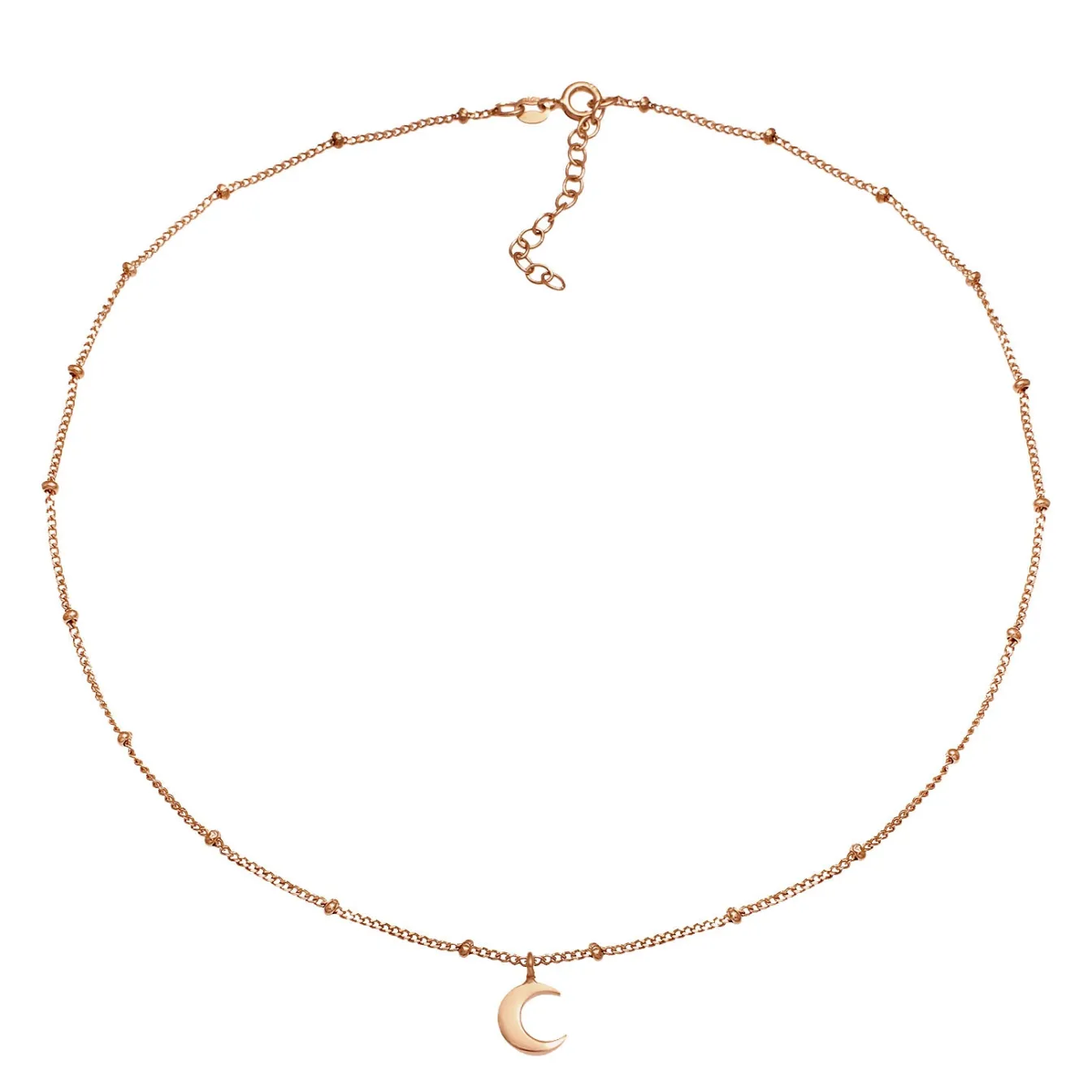 Elli "Kugel-Choker Halbmond< Roségold|Symbol-schmuck