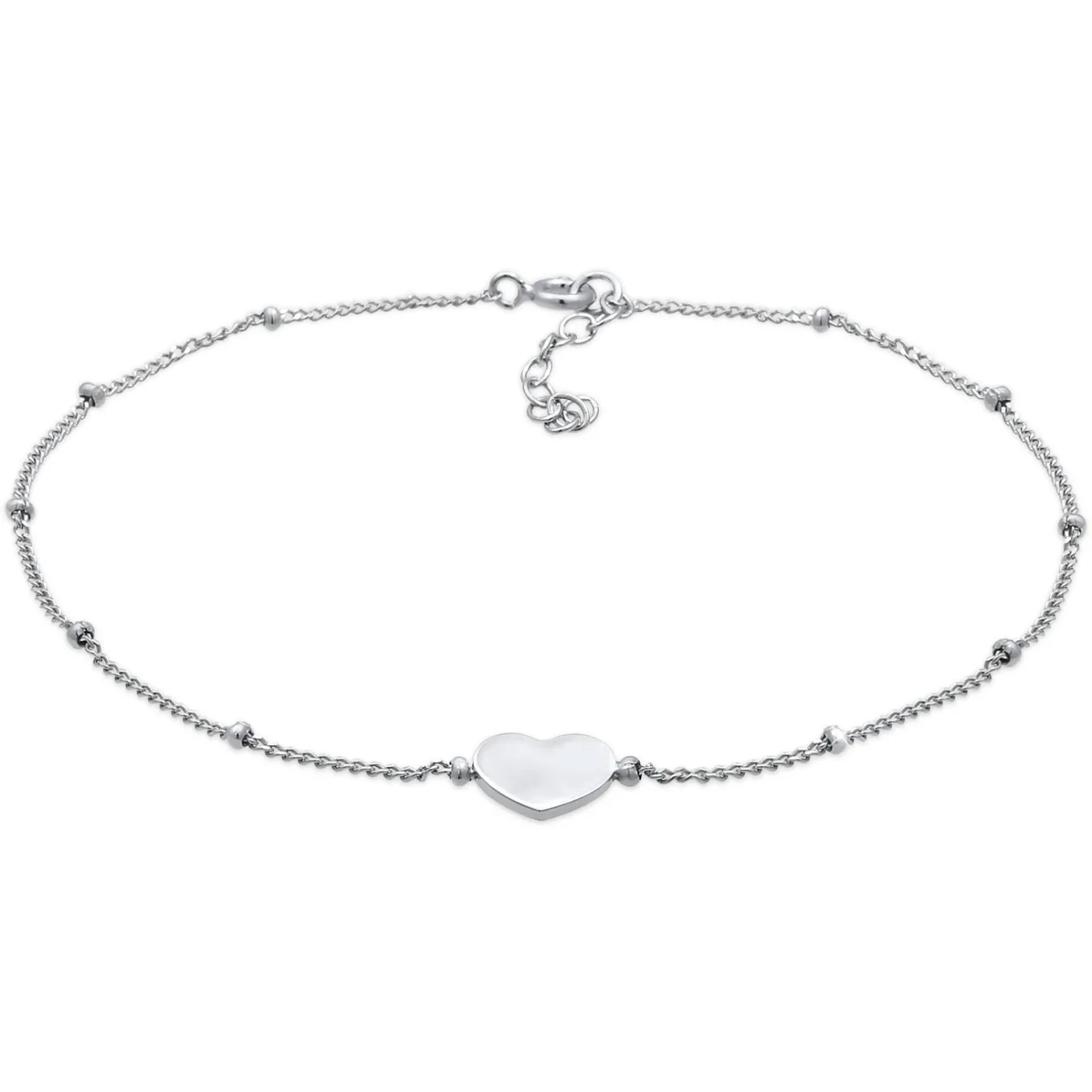 Elli "Kugel-Fußkettchen Herz< Roségold|Symbol-schmuck