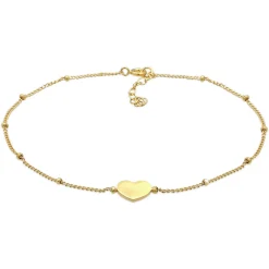 Elli "Kugel-Fußkettchen Herz< Roségold|Symbol-schmuck