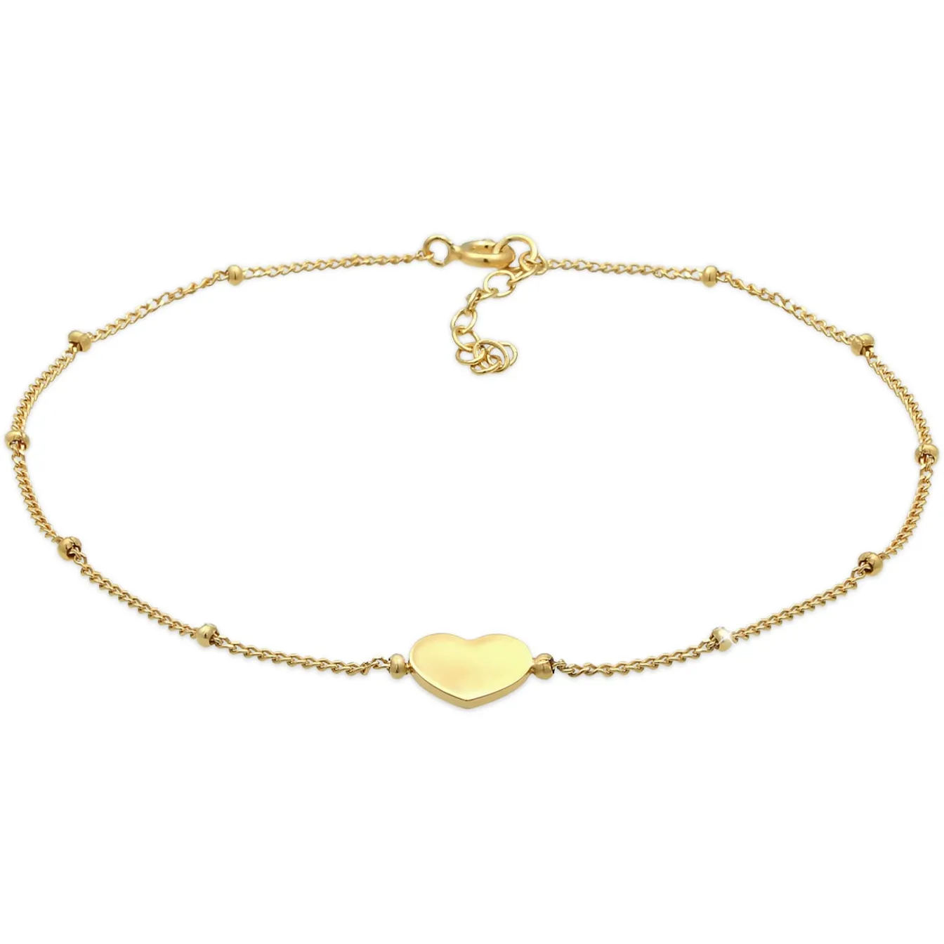 Elli "Kugel-Fußkettchen Herz< Roségold|Symbol-schmuck