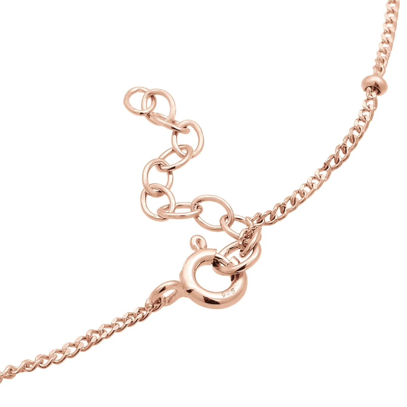 Elli "Kugel-Fußkettchen Herz< Roségold|Symbol-schmuck
