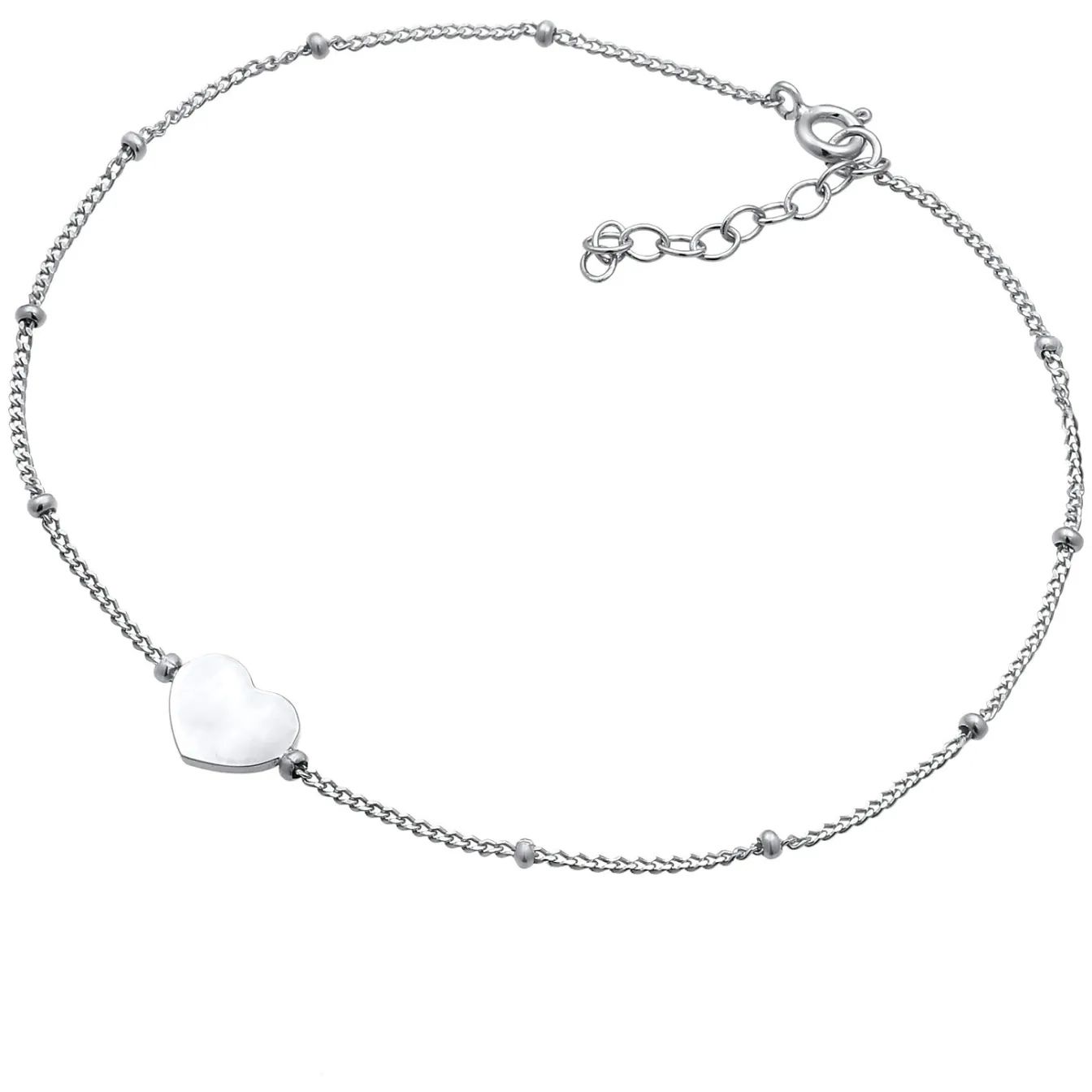 Elli "Kugel-Fußkettchen Herz< Roségold|Symbol-schmuck