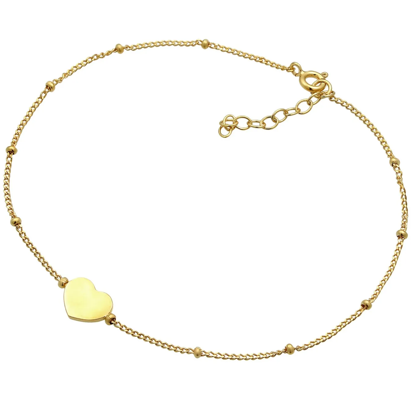 Elli "Kugel-Fußkettchen Herz< Roségold|Symbol-schmuck