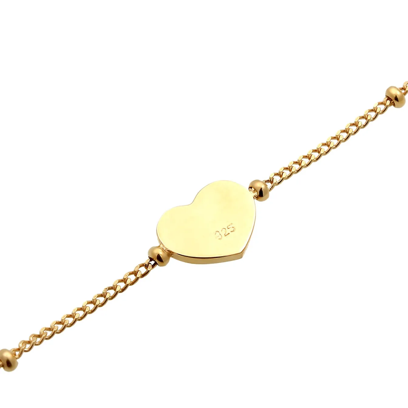 Elli "Kugel-Fußkettchen Herz< Roségold|Symbol-schmuck