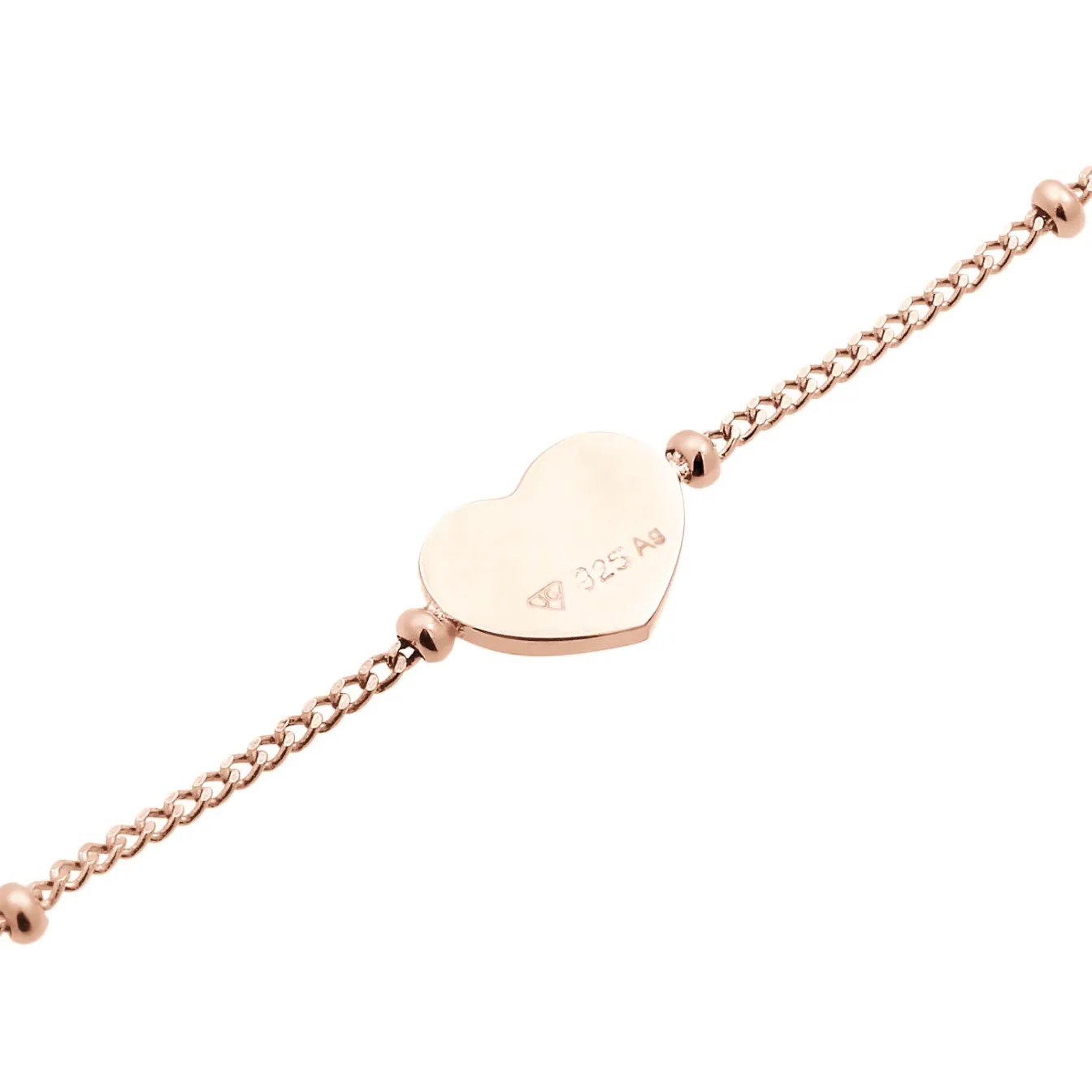 Elli "Kugel-Fußkettchen Herz< Roségold|Symbol-schmuck