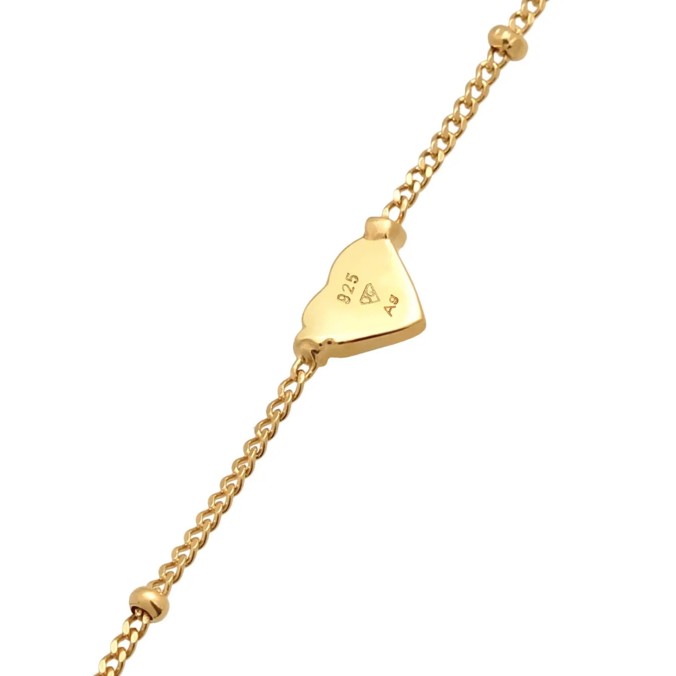 Elli "Kugel-Fußkettchen Herz | Emaille (Pink)< Symbol-schmuck|Herz-schmuck
