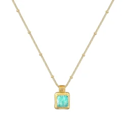 Elli "Kugel-Halskette | Amazonit (Blau)< Halsketten|Edelsteine