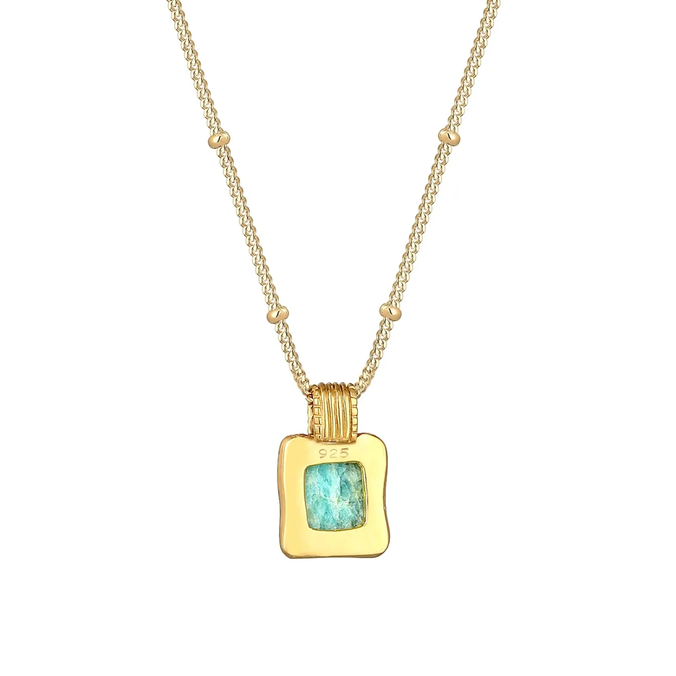 Elli "Kugel-Halskette | Amazonit (Blau)< Halsketten|Edelsteine