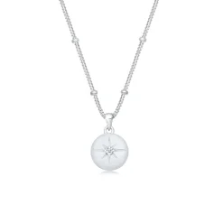 Elli "Kugel-Halskette Astro | Diamant (Weiß, 0,03 ct)< Halsketten|Silber