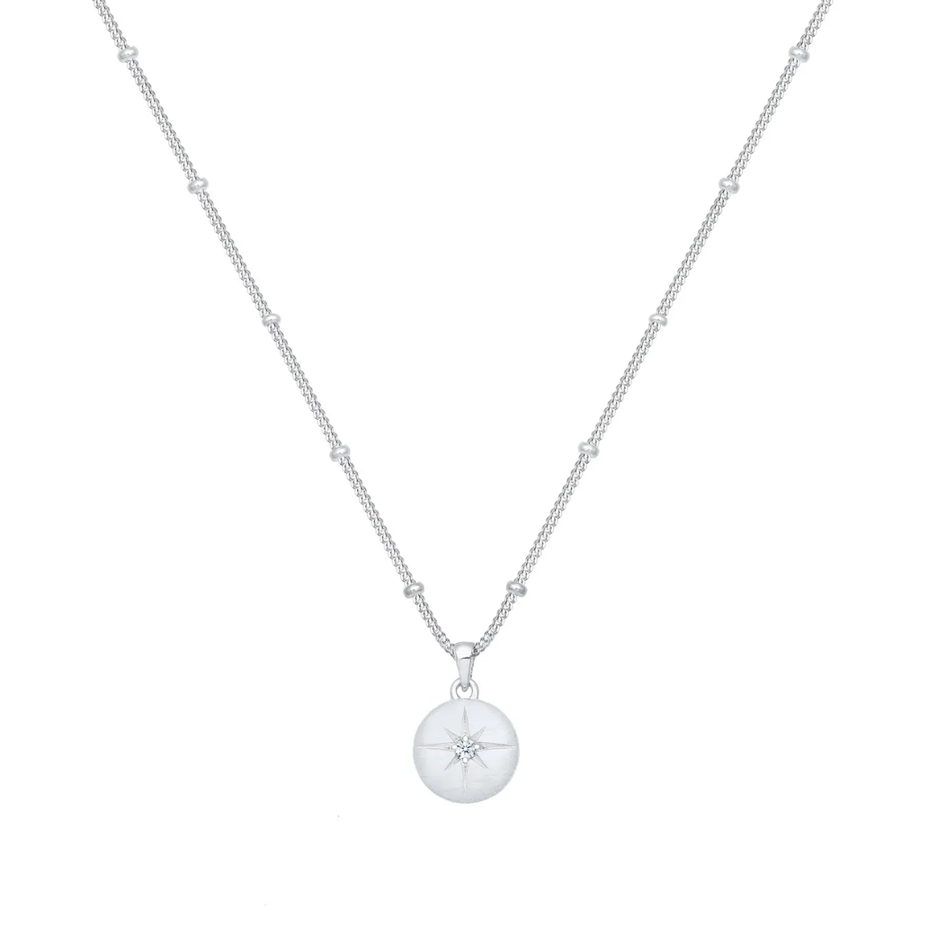 Elli "Kugel-Halskette Astro | Diamant (Weiß, 0,03 ct)< Halsketten|Silber