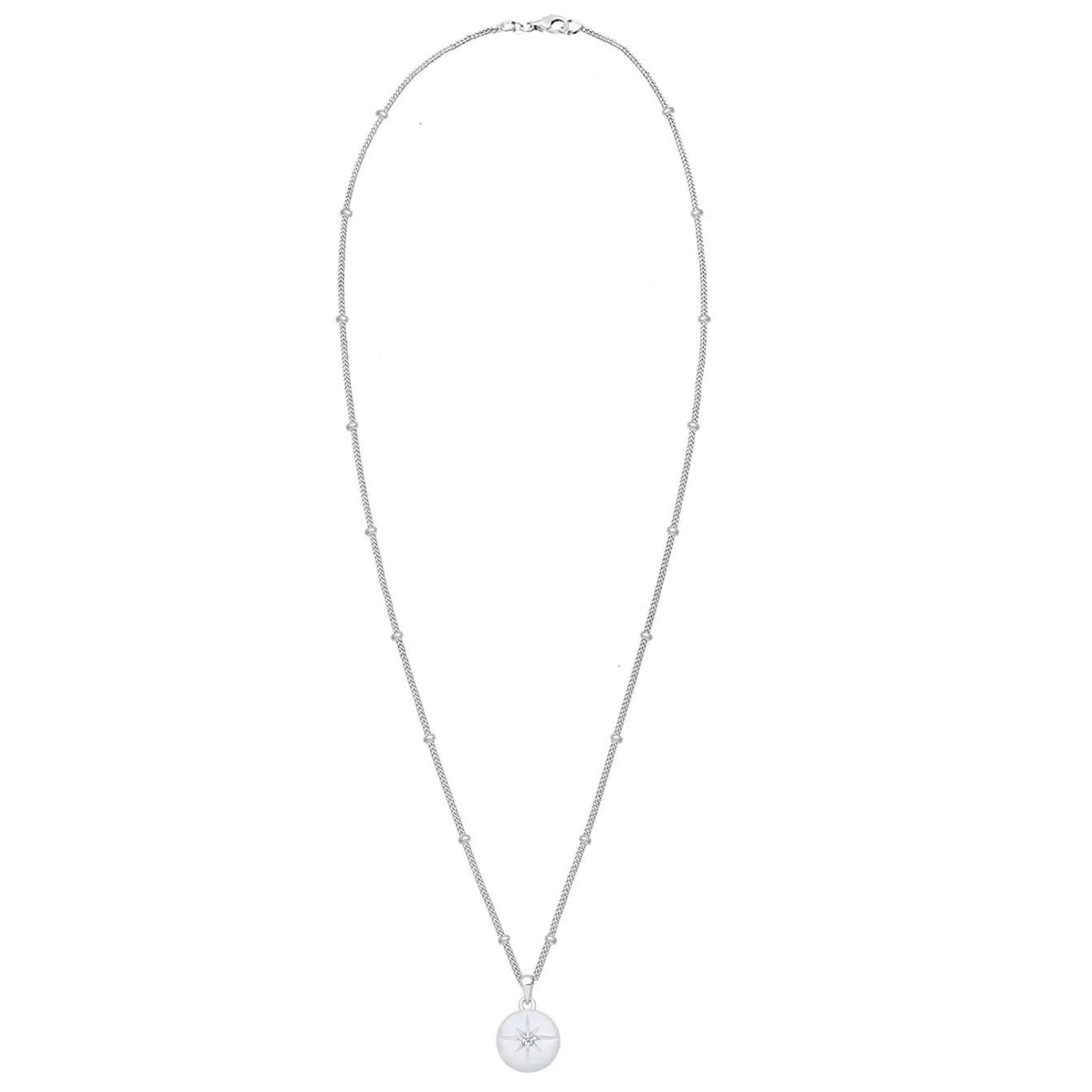 Elli "Kugel-Halskette Astro | Diamant (Weiß, 0,03 ct)< Halsketten|Silber