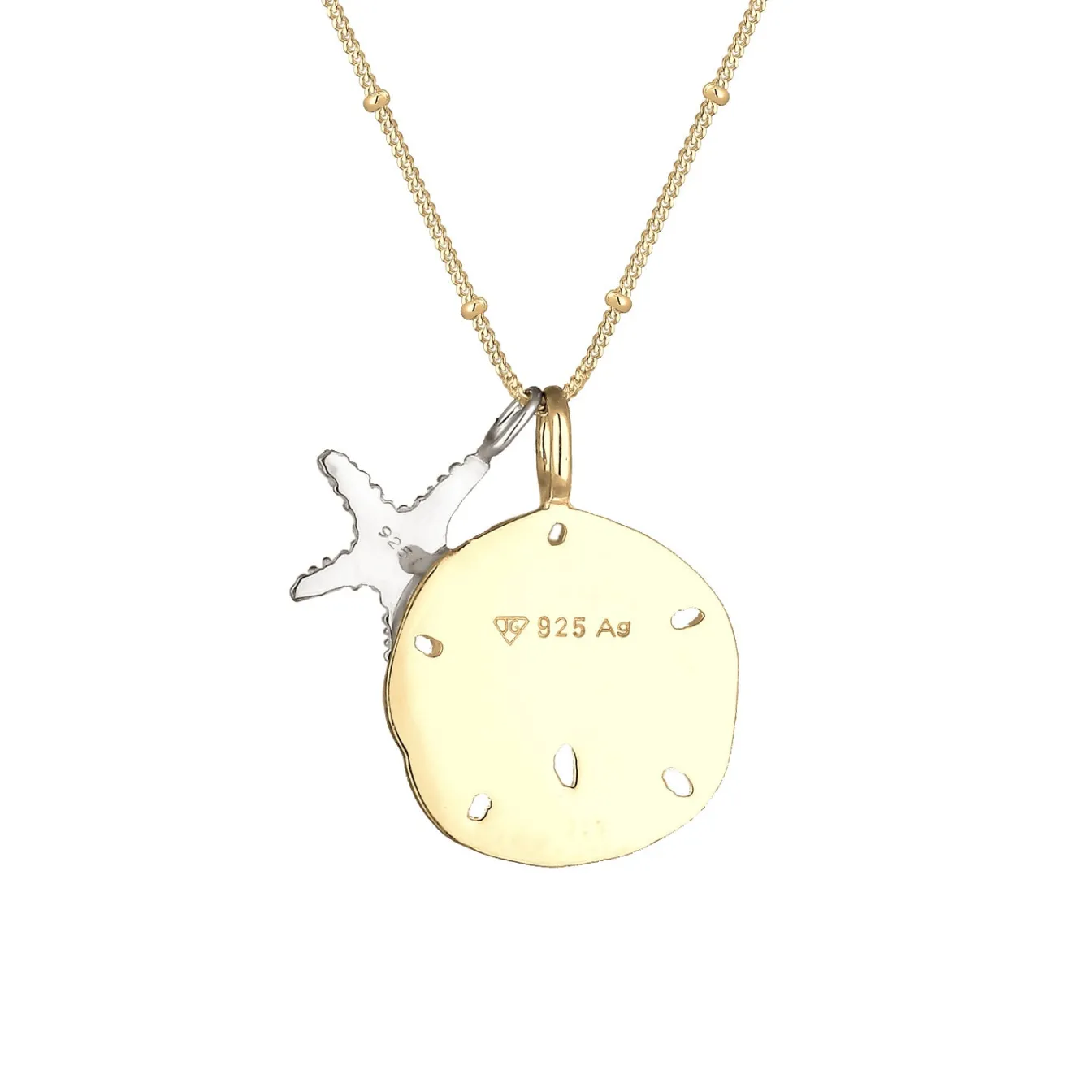 Elli "Kugel-Halskette Blume< Vergoldet|Symbol-schmuck
