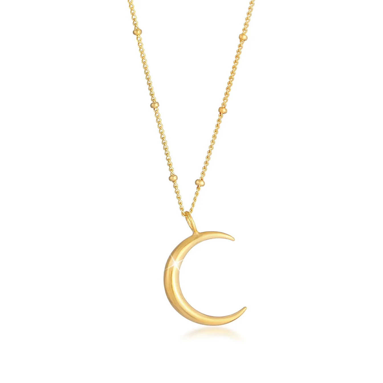 Elli "Kugel-Halskette Halbmond< Symbol-schmuck|Halsketten
