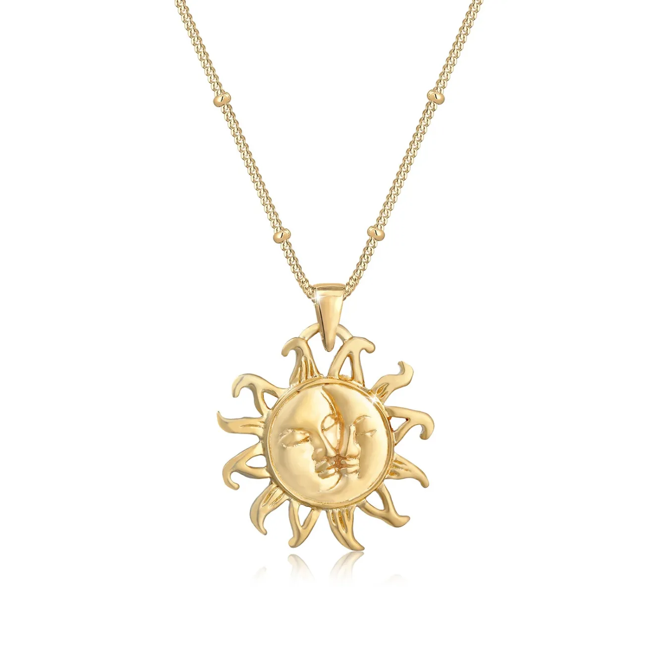 Elli "Kugel-Halskette Halbmond< Symbol-schmuck|Halsketten