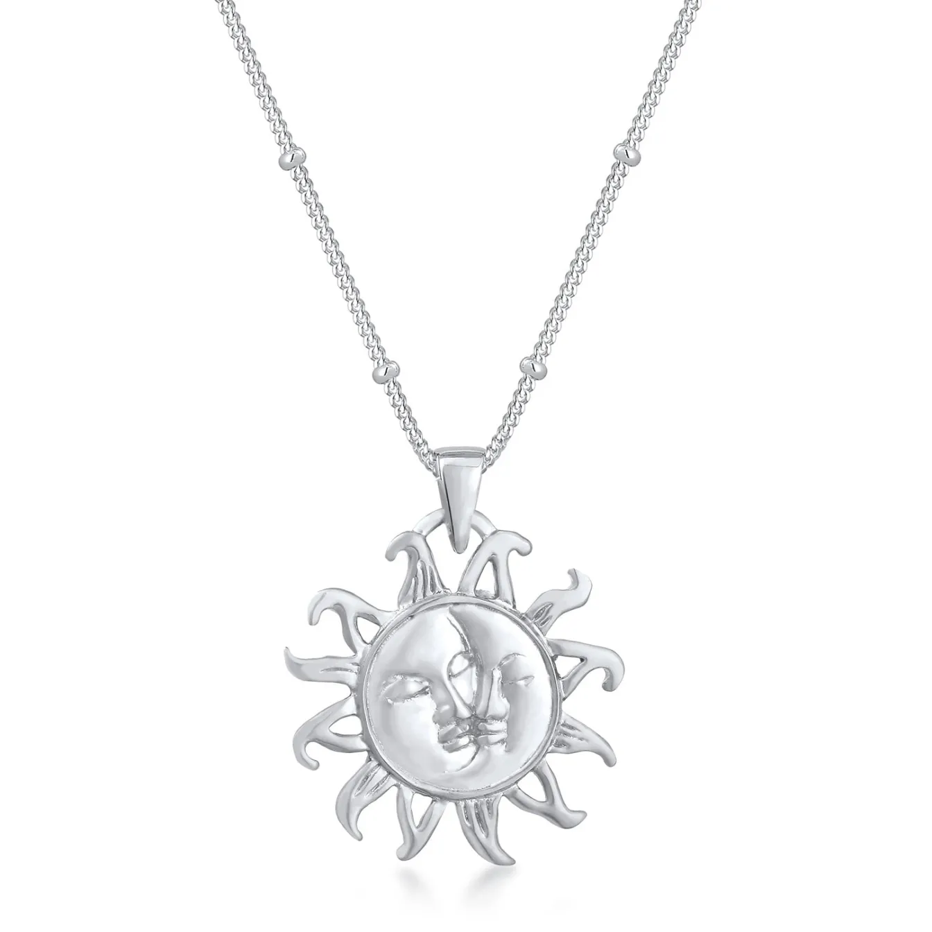 Elli "Kugel-Halskette Halbmond< Symbol-schmuck|Halsketten