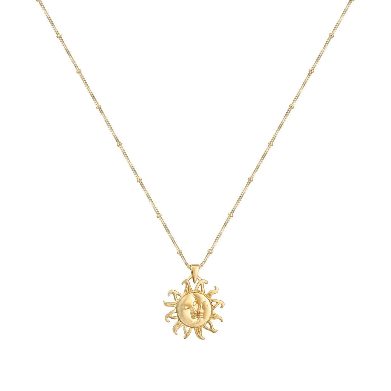 Elli "Kugel-Halskette Halbmond< Symbol-schmuck|Halsketten