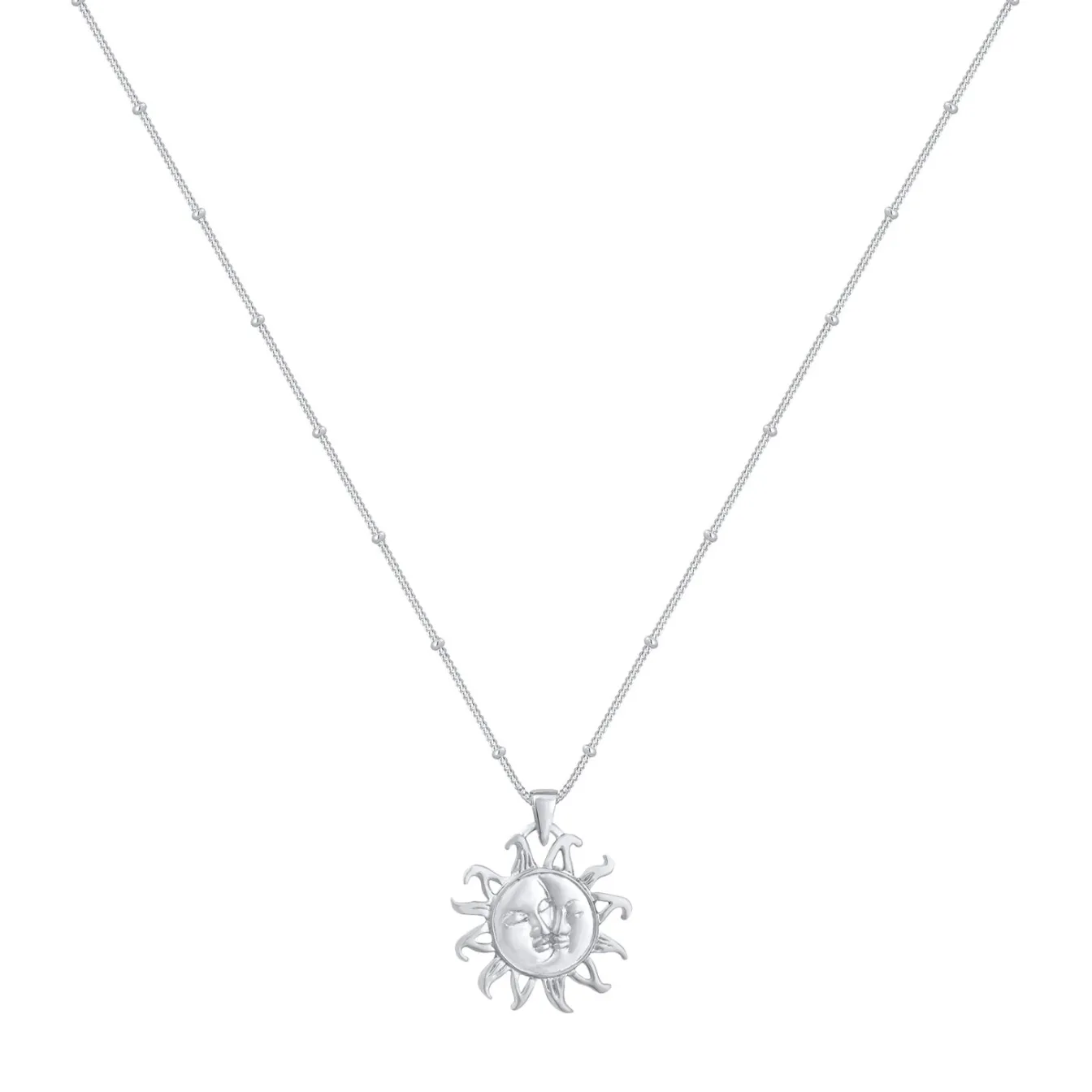 Elli "Kugel-Halskette Halbmond< Symbol-schmuck|Halsketten