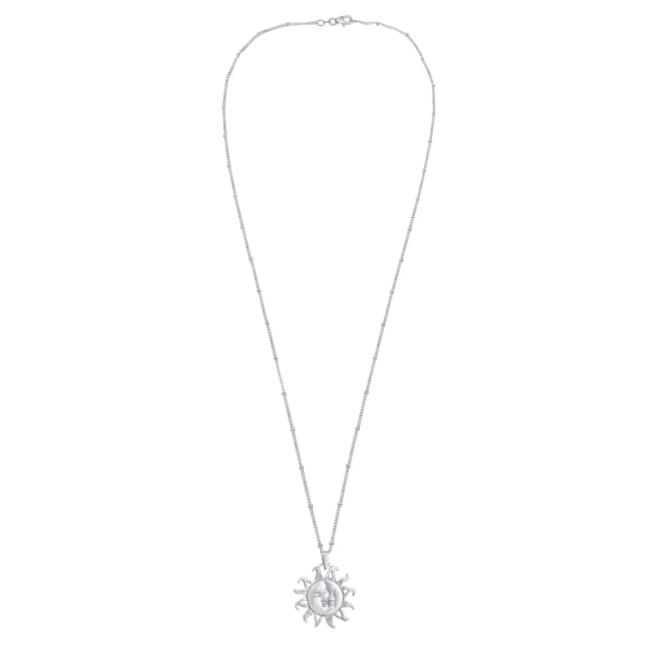 Elli "Kugel-Halskette Halbmond< Symbol-schmuck|Halsketten