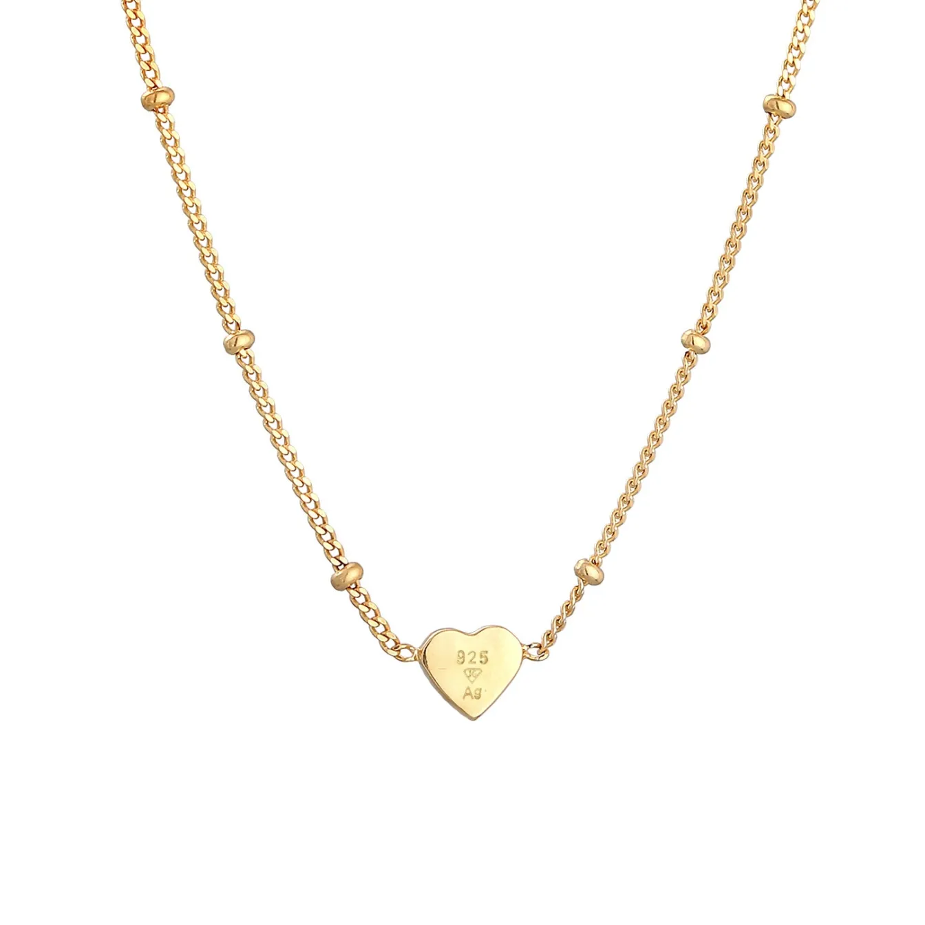 Elli "Kugel-Halskette Herz | Emaille<Kinder Symbol-schmuck|Herz-schmuck