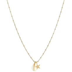 Elli "Kugel-Halskette Muschel< Vergoldet|Symbol-schmuck