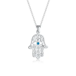 Elli "Lange Halskette Evil Eye | Kristall (Weiß)< Symbol-schmuck|Halsketten