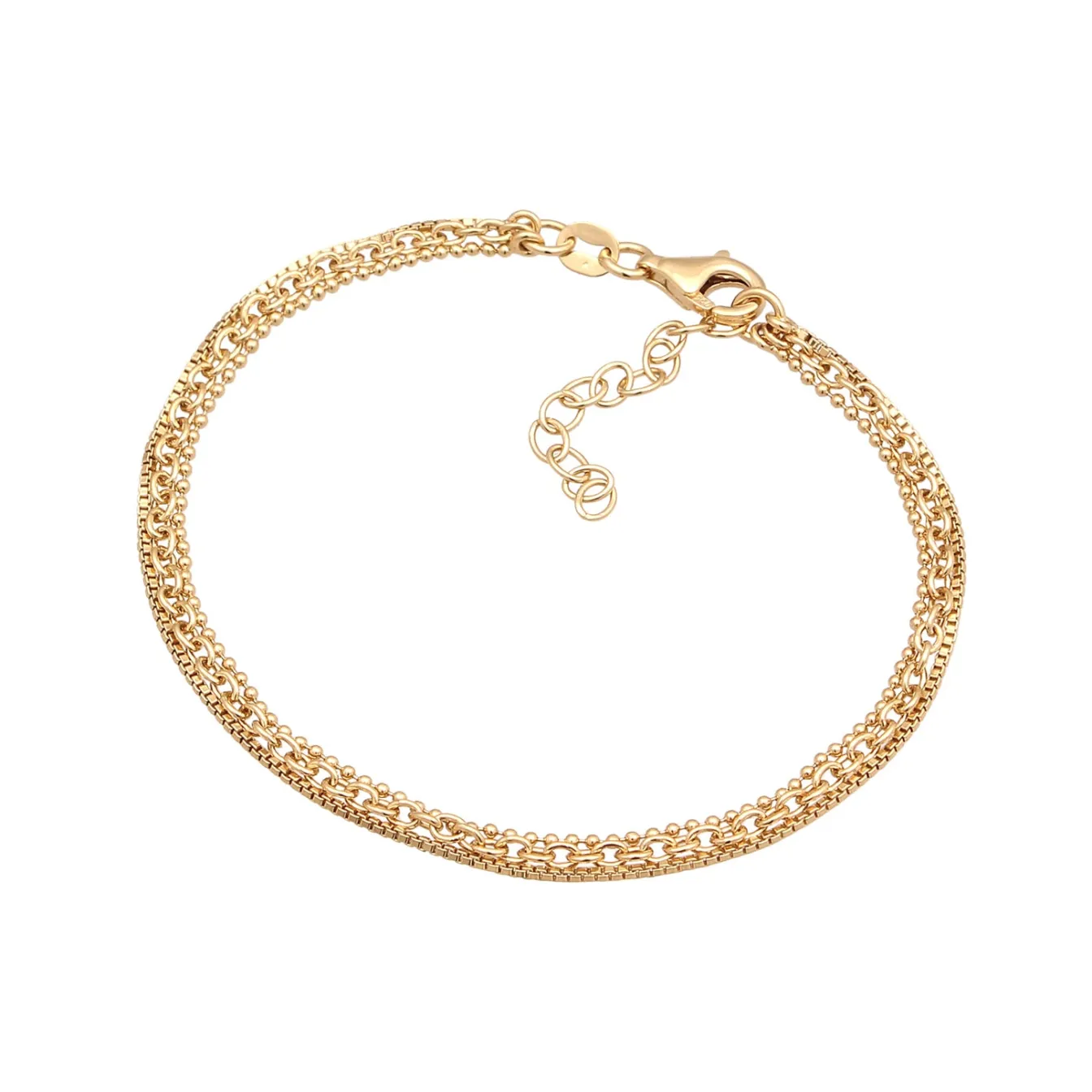 Elli "Layer-Armband Glieder< Vergoldet|Armbänder